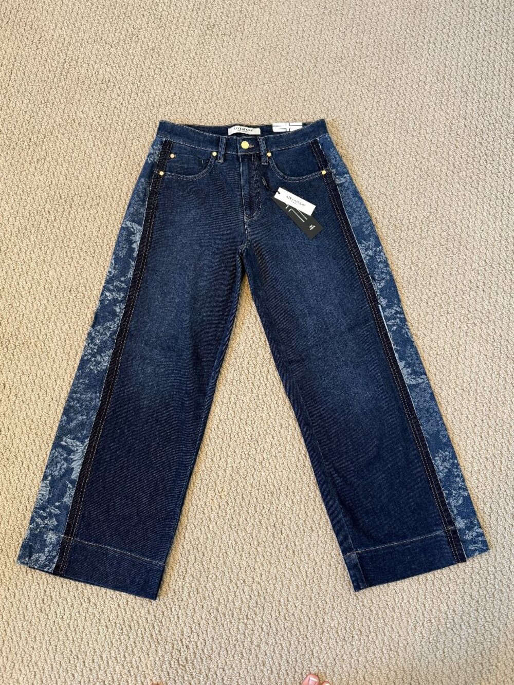 NWT LIVERPOOL Stride Wide Leg W/ Jacquard Blocking